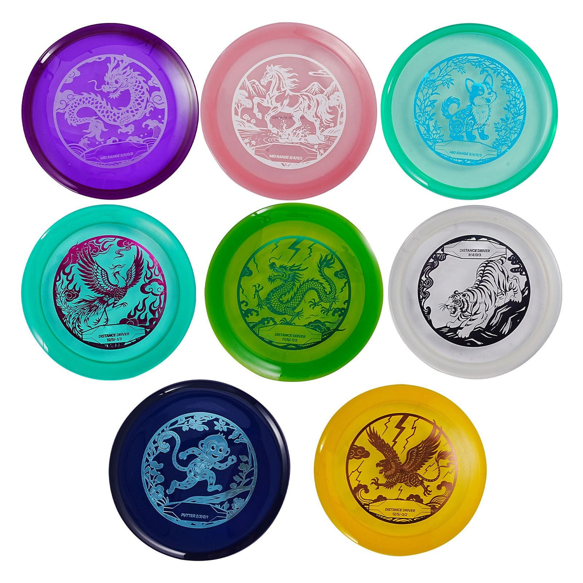 Disc Golf Set, 8 Pack Disc Golf Starter Set, Beginners Flying Discs for Full-Body Strength Training, with Putter, Mid-Range, Driver, PDGA Approved, for Outdoor Backyard, Lawn, Beach, and Park