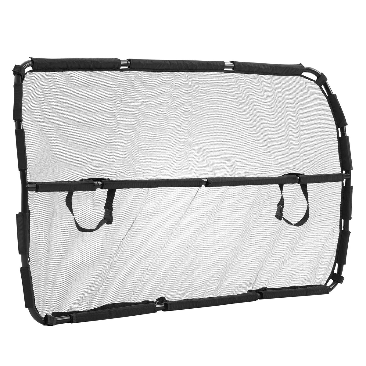 Dog Car Barrier, 56" Wide Car Divider for Front Seats Installation, Vehicle Pet Barrier with See Through Net Mesh, Universal-Fit Dog Car Barrier for Full-size Sedans, Trucks, and SUVs, Black