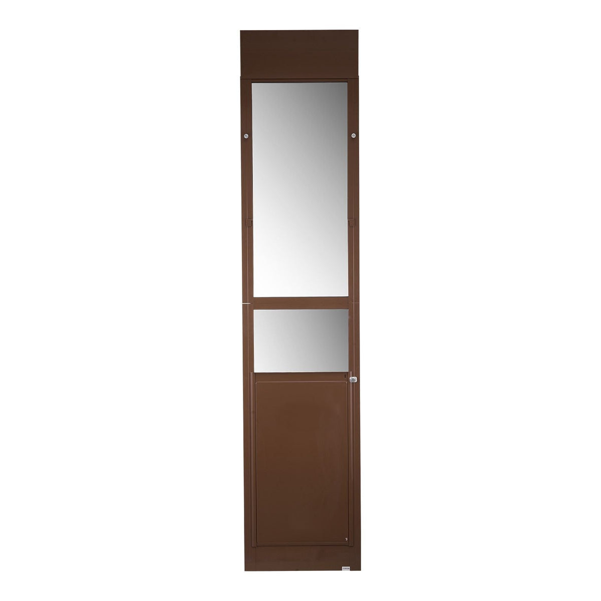 Dog Door for Sliding Glass Door, 75 7/8 to 80 11/16 in Adjustable Height, Aluminum Alloy Frame with Rotating Hinges, Lock Design, 13 5/8 x 23 5/8 in Flap, Sliding Glass Pet Door for Renters