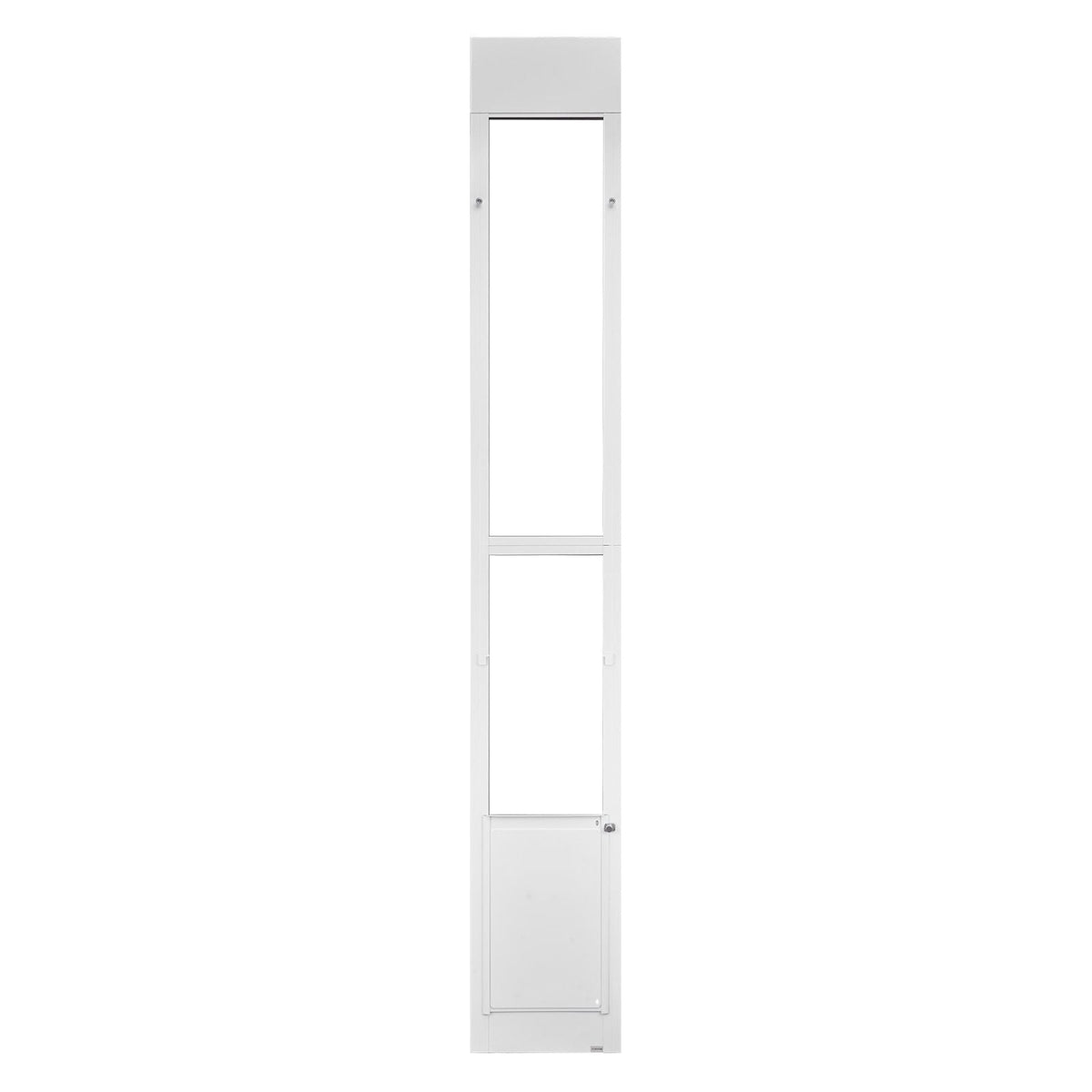 Dog Door for Sliding Glass Door, 91 to 96 in Adjustable Height, Aluminum Alloy Frame with Metal Rotating Hinges, Lock Design, 10 1/4 x 16 1/4 in Flap, Sliding Glass Pet Door for Renters