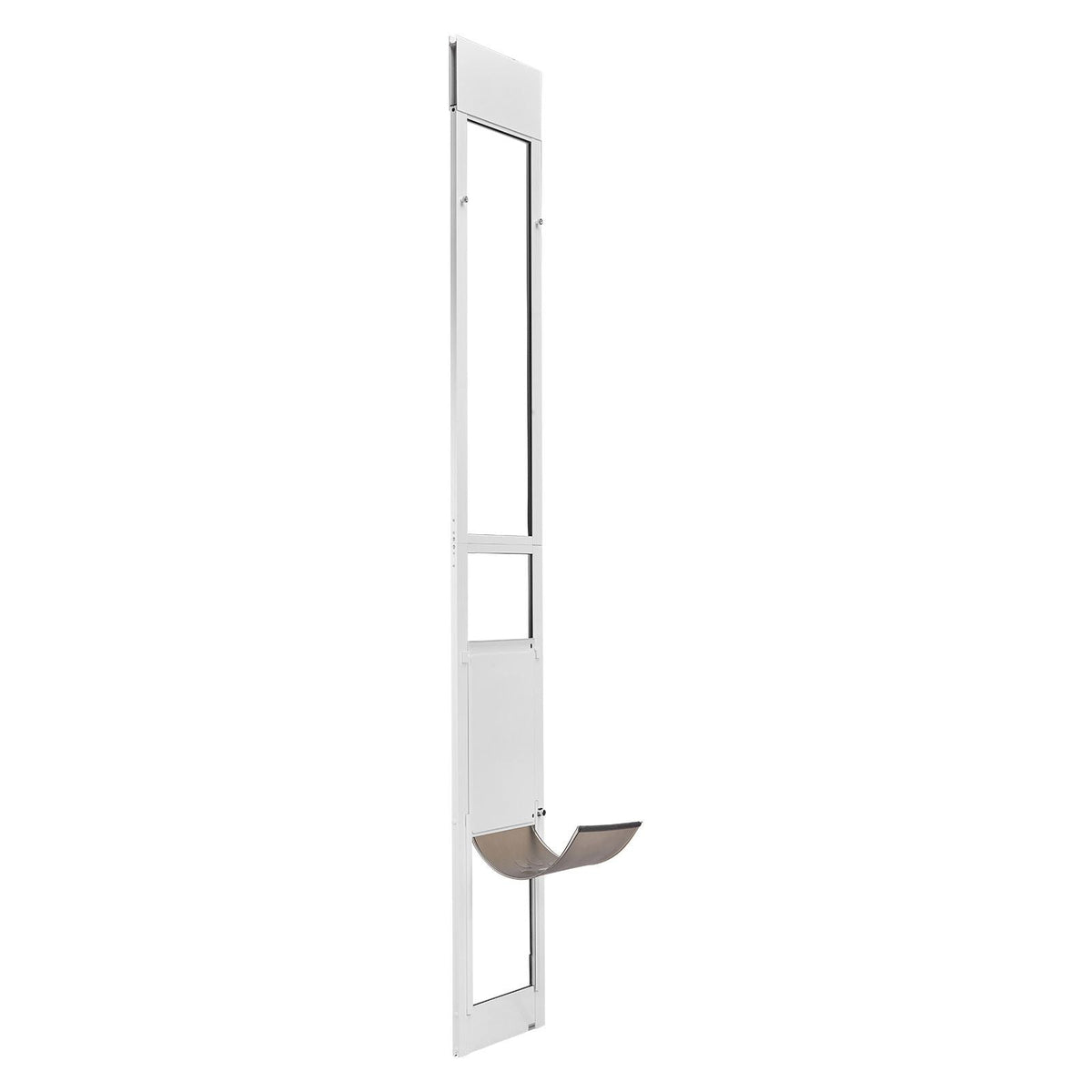 Dog Door for Sliding Glass Door, 91 to 96 in Adjustable Height, Aluminum Alloy Frame with Metal Rotating Hinges, Lock Design, 10 1/4 x 16 1/4 in Flap, Sliding Glass Pet Door for Renters