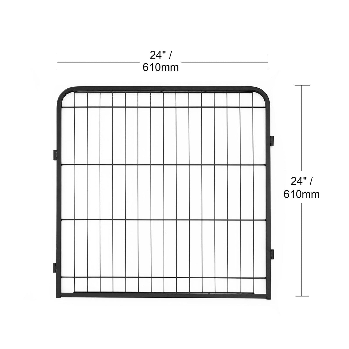Dog Playpen, 8 Pcs 24 x 24 in Panels Foldable Metal Pet Exercise Pen, Dog Fence Indoor and Outdoor Pen with Door, Storage Bag and Bottom Pad, Pet Playpen for Dogs, Cats and Other Small Animals