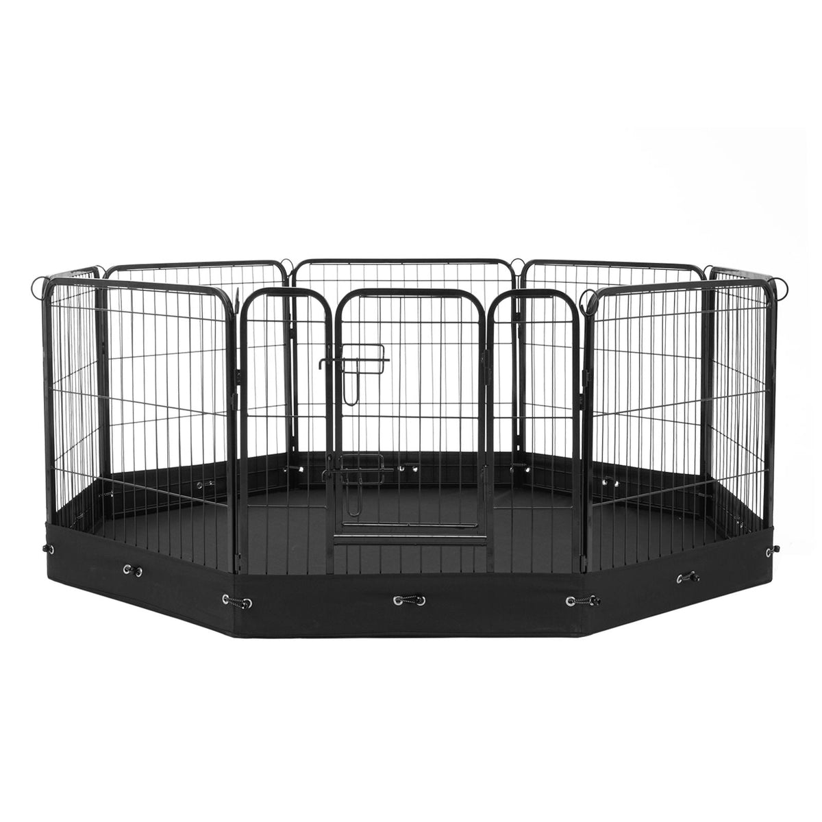 Dog Playpen, 8 Pcs 24 x 24 in Panels Foldable Metal Pet Exercise Pen, Dog Fence Indoor and Outdoor Pen with Door, Storage Bag and Bottom Pad, Pet Playpen for Dogs, Cats and Other Small Animals