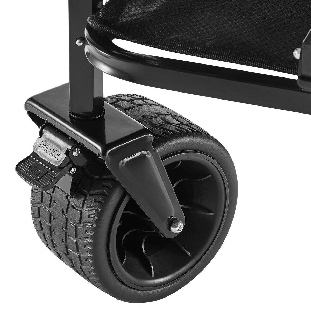 Double Decker Wagon Collapsible, 400L Heavy Duty Folding Wagon Cart, Extended Long Garden Cart with All-Terrain Wheels, Support Up to 450lbs, Outdoor Utility Wagon for Camping, Sports, Shopping