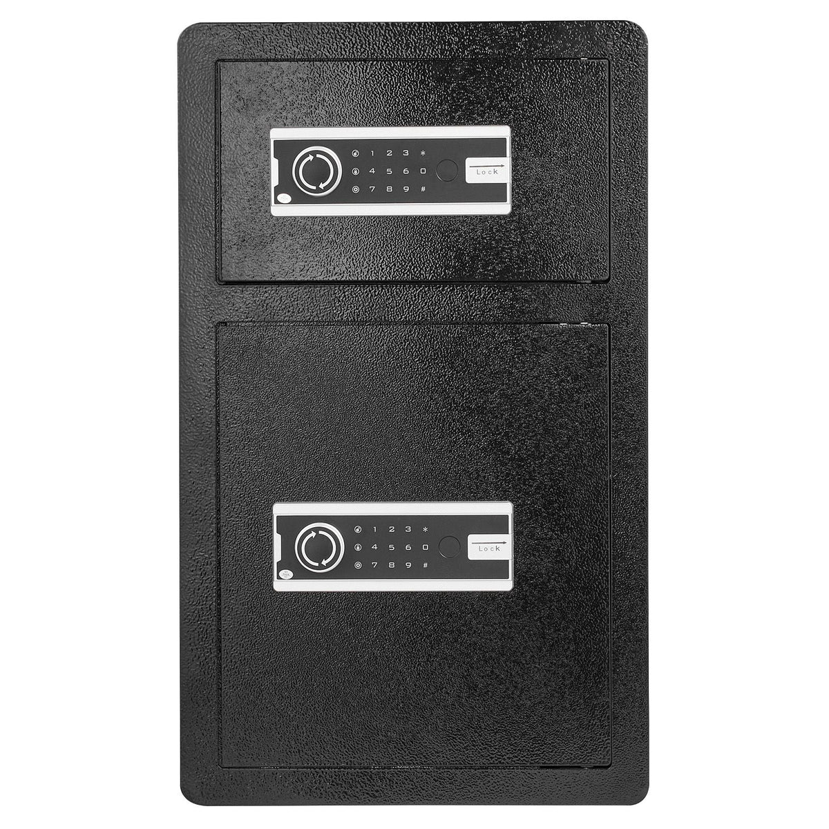 Double Doors 4.5 cu.ft Safe Box with Key Lock & Password, Safe Lock Box with Fireproof Bag, Key Rack, LED Light and 2 Height Adjustable and Removable Divider