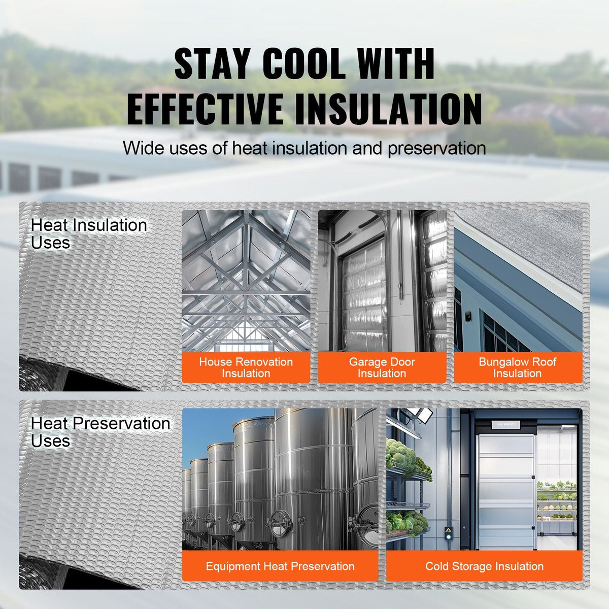 Double Reflective Insulation Roll, Air Bubble Film Radiant Barrier, 3.2 mm 48 in x 10 ft, Double-Sided Aluminum Foil Bubble Heat Reflective Shield, Thermal Insulation Roll for Window RV Roof