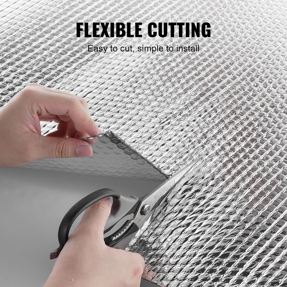 Double Reflective Insulation Roll, Air Bubble Film Radiant Barrier, 3.2 mm 48 in x 10 ft, Double-Sided Aluminum Foil Bubble Heat Reflective Shield, Thermal Insulation Roll for Window RV Roof