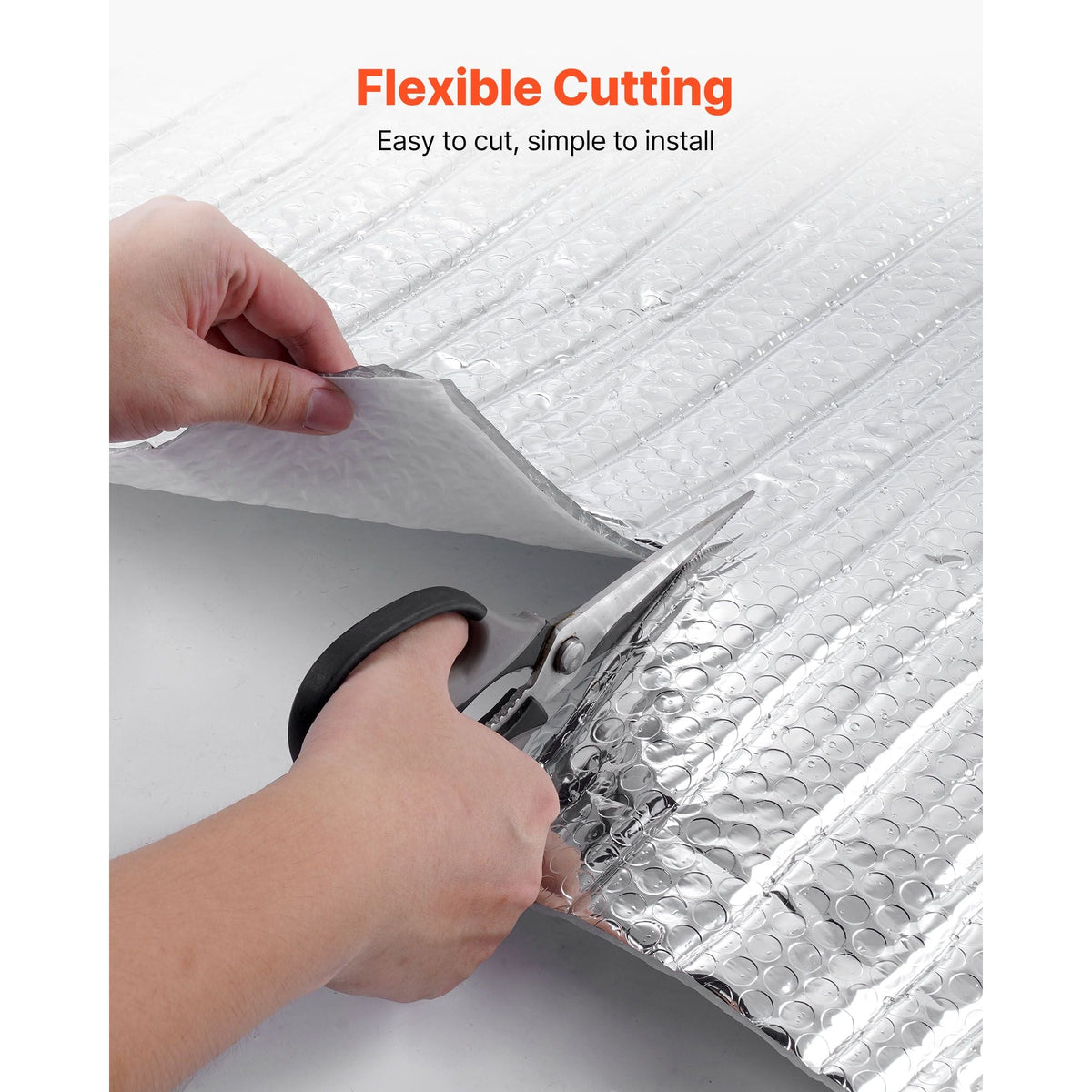 Double Reflective Insulation Roll, Double-Sided Aluminum Foil Radiant Barrier, 6mm 48 in x 100 ft, Dual-Layer Air Bubble Heat Reflective Shield, Thermal Insulation Roll for Garage Window Roofs