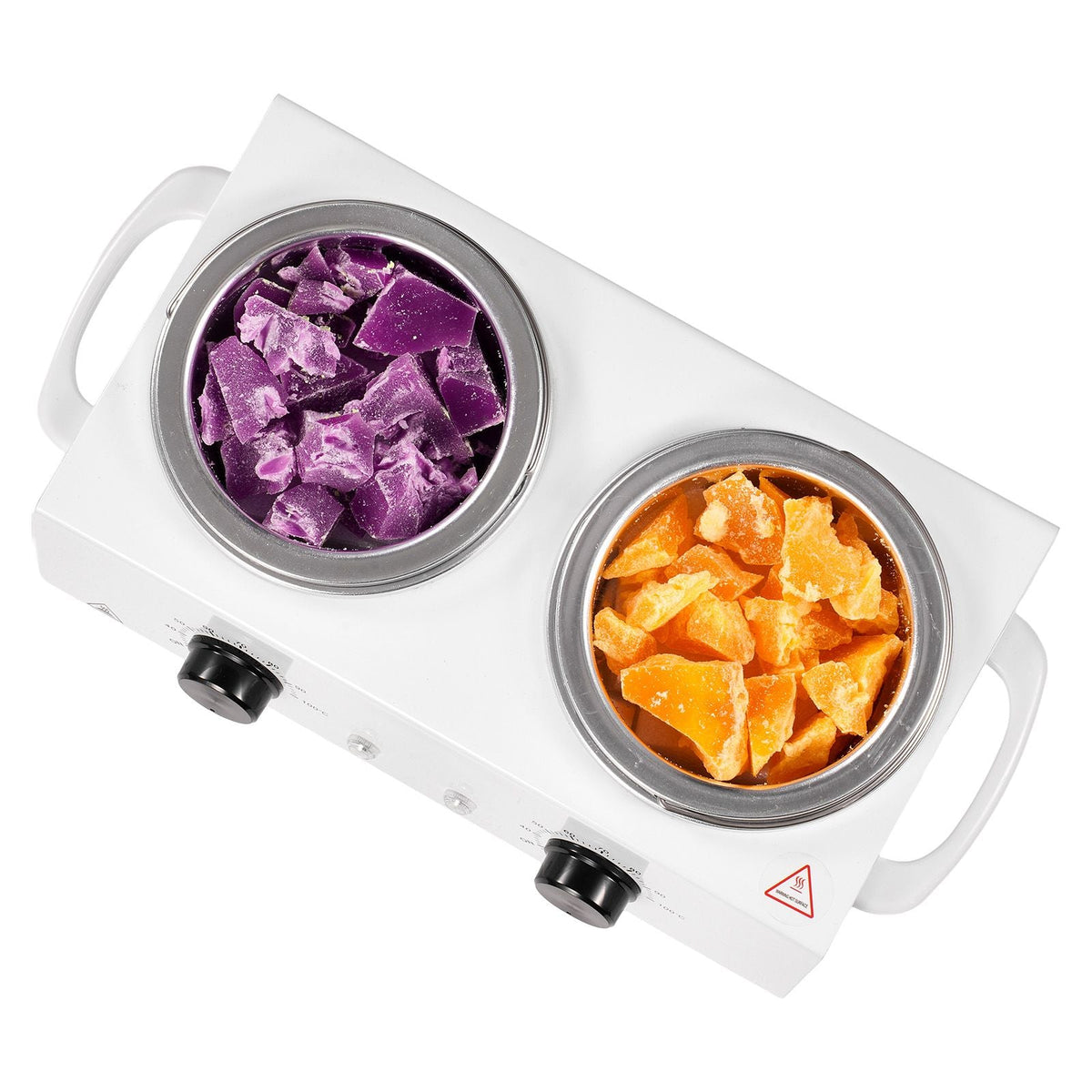 Double Wax Warmer, 1200ML Professional Dual Wax Warmer for Hair Removal, 32 - 212 F Adjustable Electric Waxing Heater Pot with 50PCS Waxing Sticks for Home Use, Beauty Salon, Spa
