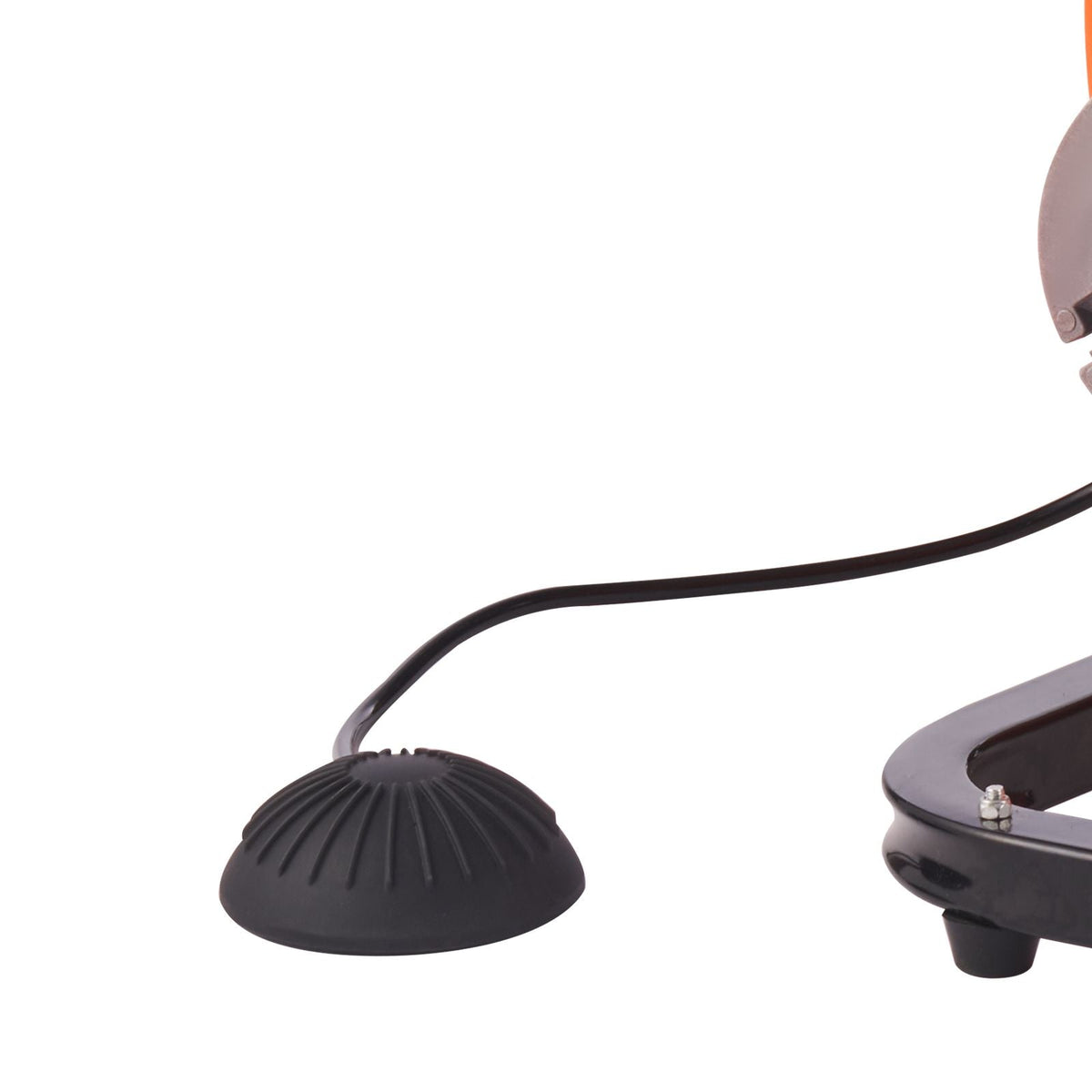 Drain Cleaning Machine 50 FT x 1/2 Inch, Sewer Auger Auto Feed with 4 Cutter & Air-activated Foot Switch for 1" to 4" Pipes, Orange, Black