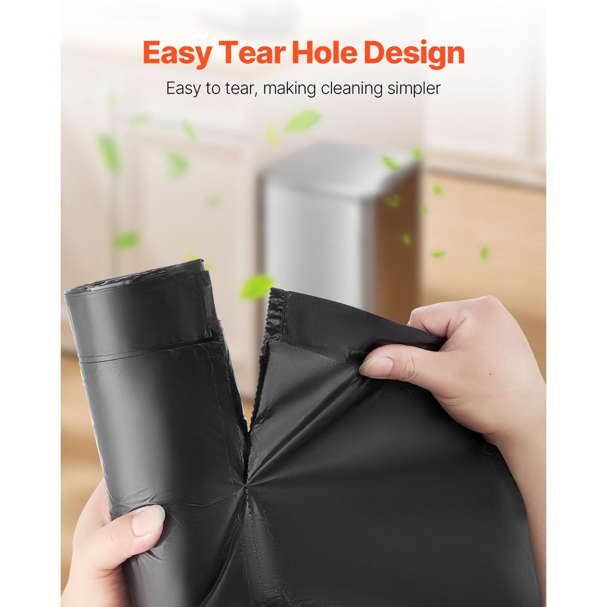 Drawstring Trash Bags, 30 Gallon 50 Count Tall Kitchen Trash Bags, Extra Thick Tough and Durable Garbage Bag, Recyclable Bin Bag with Drawstrings, for Home Kitchen, Office, RV & Camping (Black)