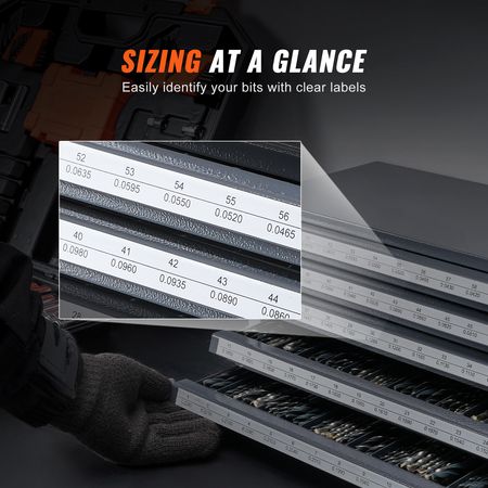 Drill Bit Dispenser Cabinet, Five-Drawer Drill Bit Organizer Cabinet for #1 to #60 Steel Drill Dispenser Organizer Cabinet with Labels, Stackable Drill Dispenser for Drill Bit Storage