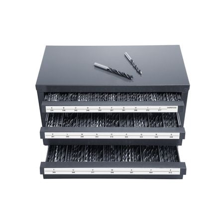 Drill Bit Dispenser Cabinet, Three-Drawer Drill Bit Organizer Cabinet for A to Z, Steel Drill Dispenser Organizer Cabinet with Labels, Stackable Drill Dispenser for Drill Bit Storage