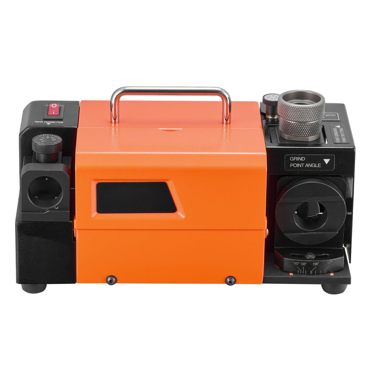 Drill Bits Sharpener MR-13B+, 3-15mm Drill Bit Grinder Sharpener with Adjustable Lip Relief Angle & 95°-135° Point Angle, 5800RPM High Speed Re-Sharpener with 13 Collets, CBN & SDC Wheels