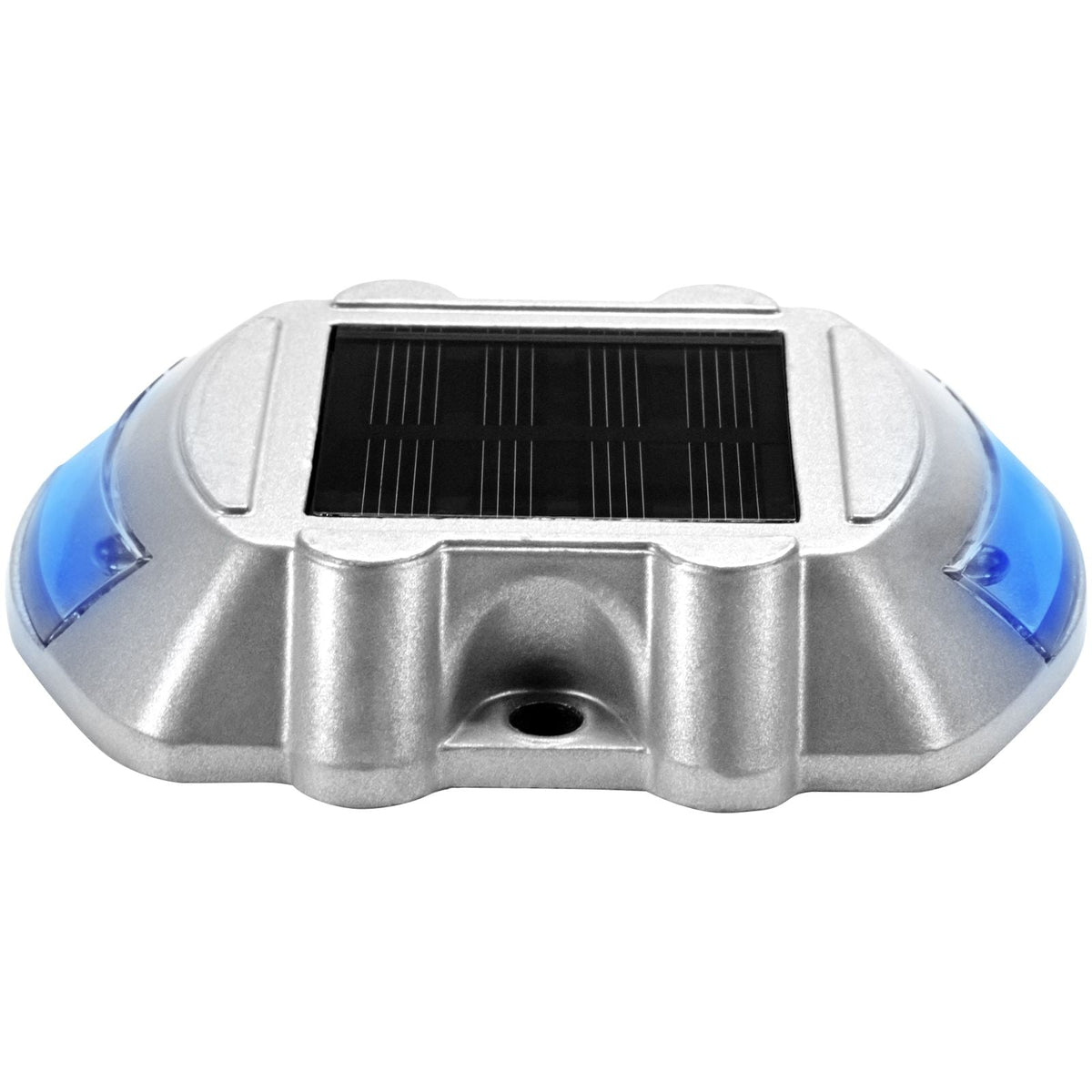 Driveway Lights 24-Pack, Solar Driveway Lights with Switch Button, Solar Deck Lights Waterproof, Wireless Dock Lights 6 LEDs for Path Warning Garden Walkway Sidewalk Steps, LED Bright Blue
