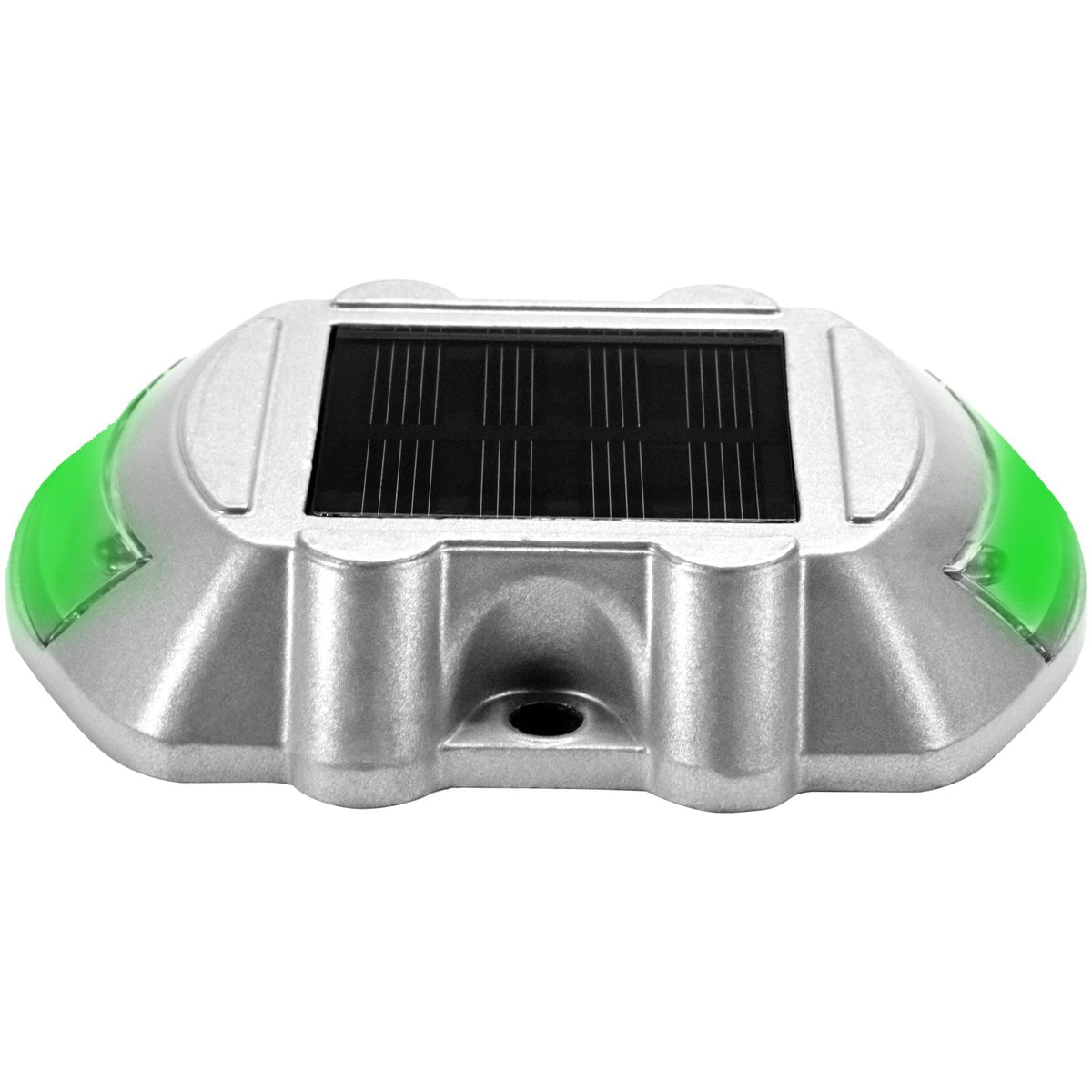 Driveway Lights, 8-Pack Solar Driveway Lights with Switch Button, Solar Deck Lights Waterproof, Wireless Dock Lights 6 LEDs for Path Warning Garden Walkway Sidewalk Steps, LED Bright Green
