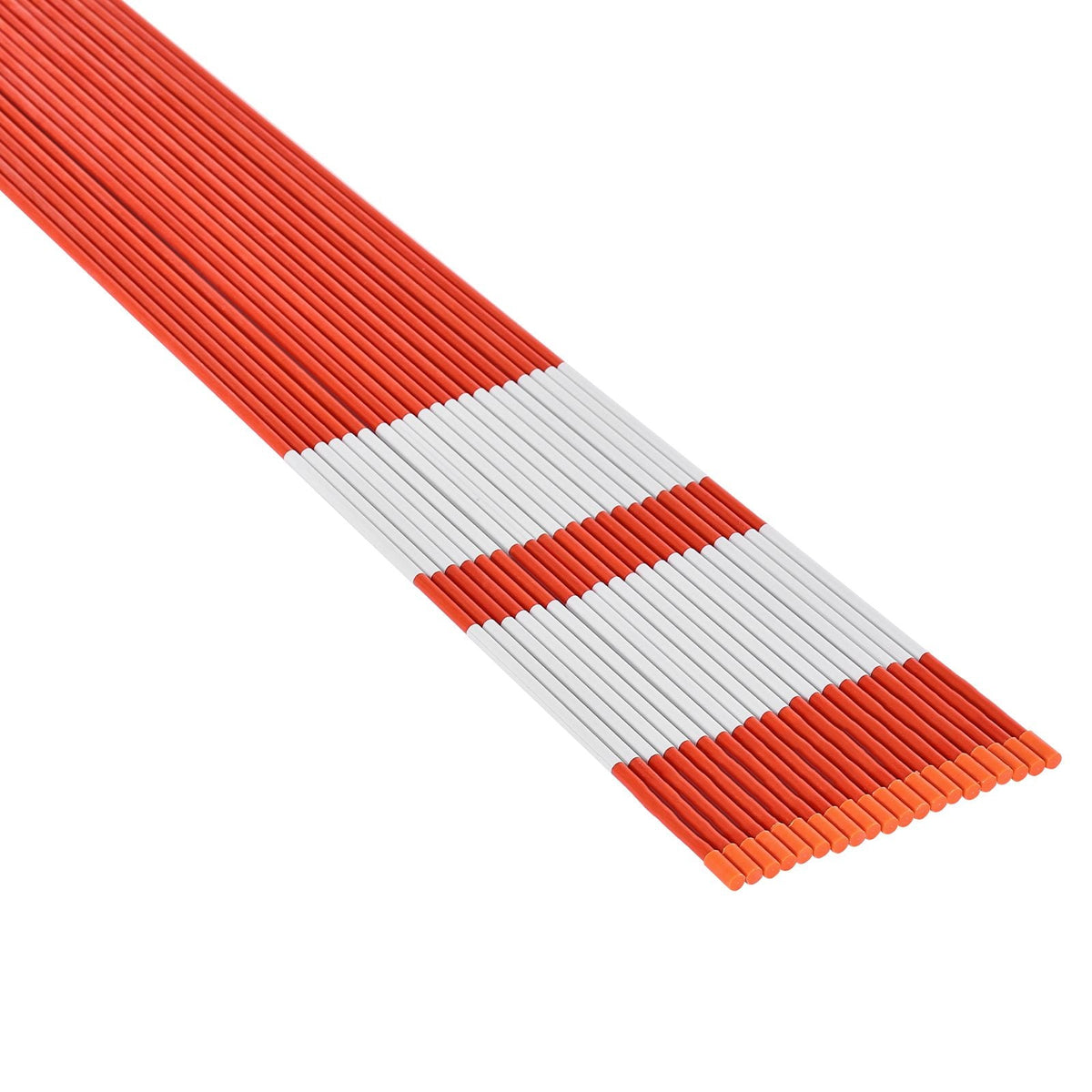Driveway Markers, 100Pcs 72 in Long 5/16 in Dia, Hi-Visibility Driveway Reflectors with 12 in Steel Drill Bits, Reflective Snow Sticks Fiberglass Pole for Parking Lots, Walkways, Snow Plowing
