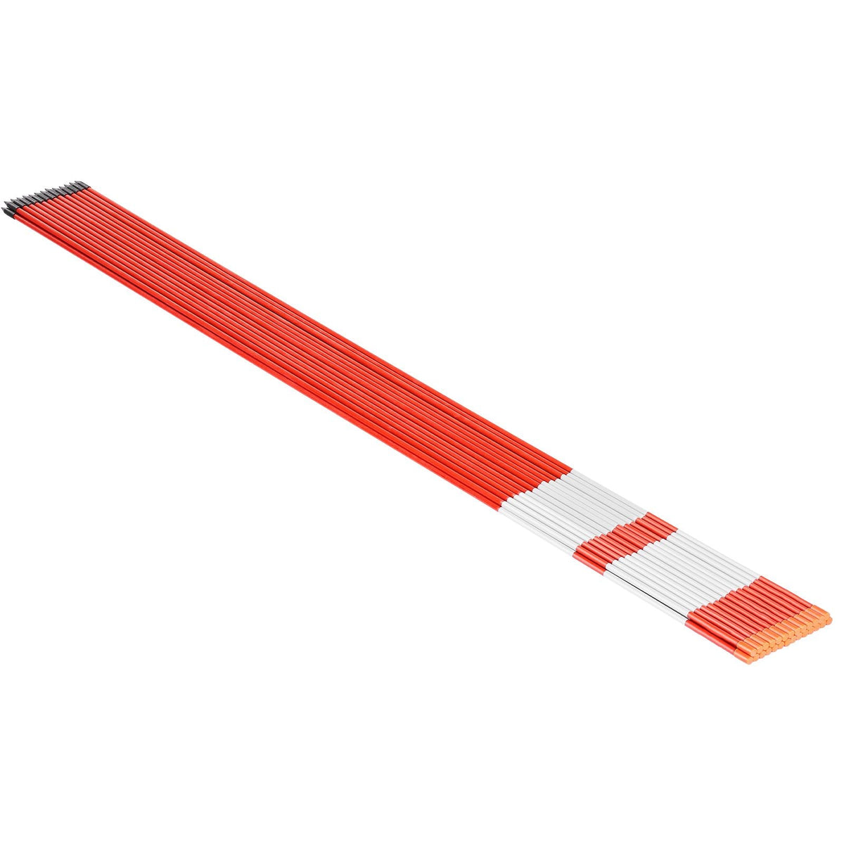 Driveway Markers, 100Pcs 72 in Long 5/16 in Dia, Hi-Visibility Driveway Reflectors with 12 in Steel Drill Bits, Reflective Snow Sticks Fiberglass Pole for Parking Lots, Walkways, Snow Plowing