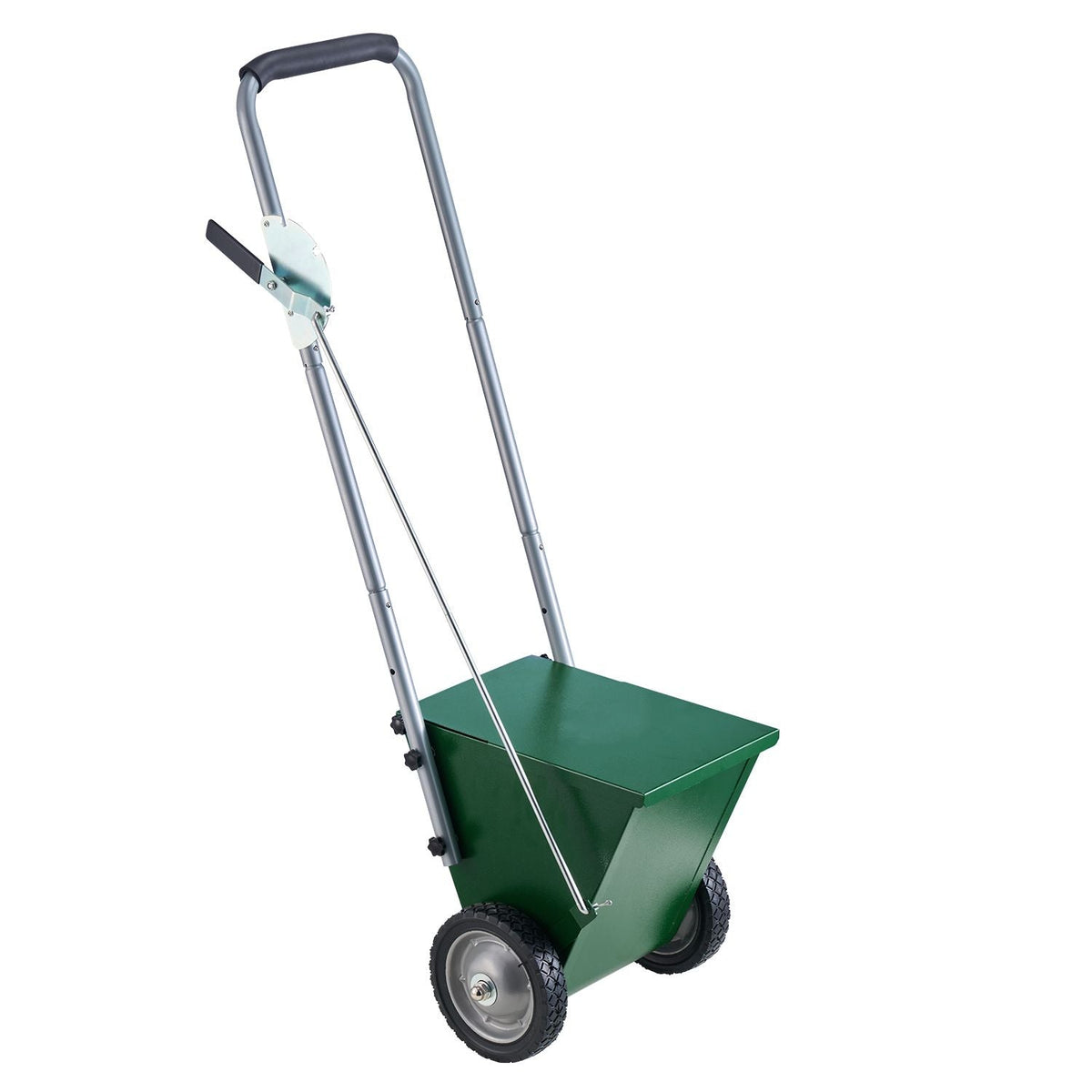 Dry Line Marker, 2-Wheel, 2 or 4 in Lines, Field Dry Line Chalker, Adjustable Line Marker, with Rubber Adjustment Handle, 25 lbs Large Powder Capacity, for Baseball and Softball Infield, Green