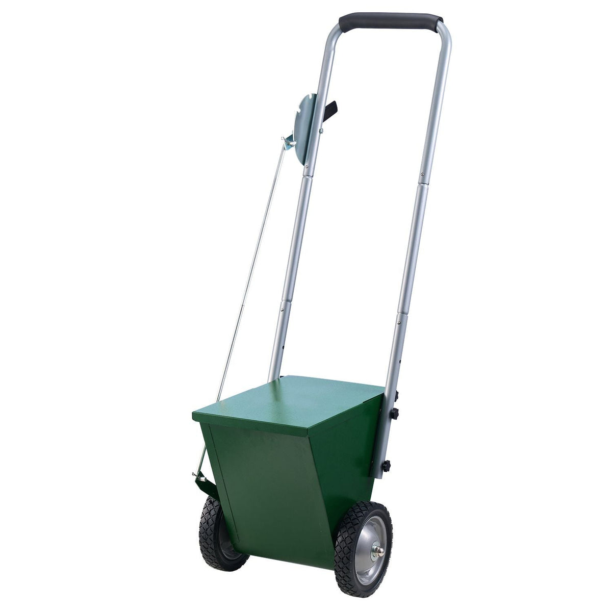 Dry Line Marker, 2-Wheel, 2 or 4 in Lines, Field Dry Line Chalker, Adjustable Line Marker, with Rubber Adjustment Handle, 25 lbs Large Powder Capacity, for Baseball and Softball Infield, Green