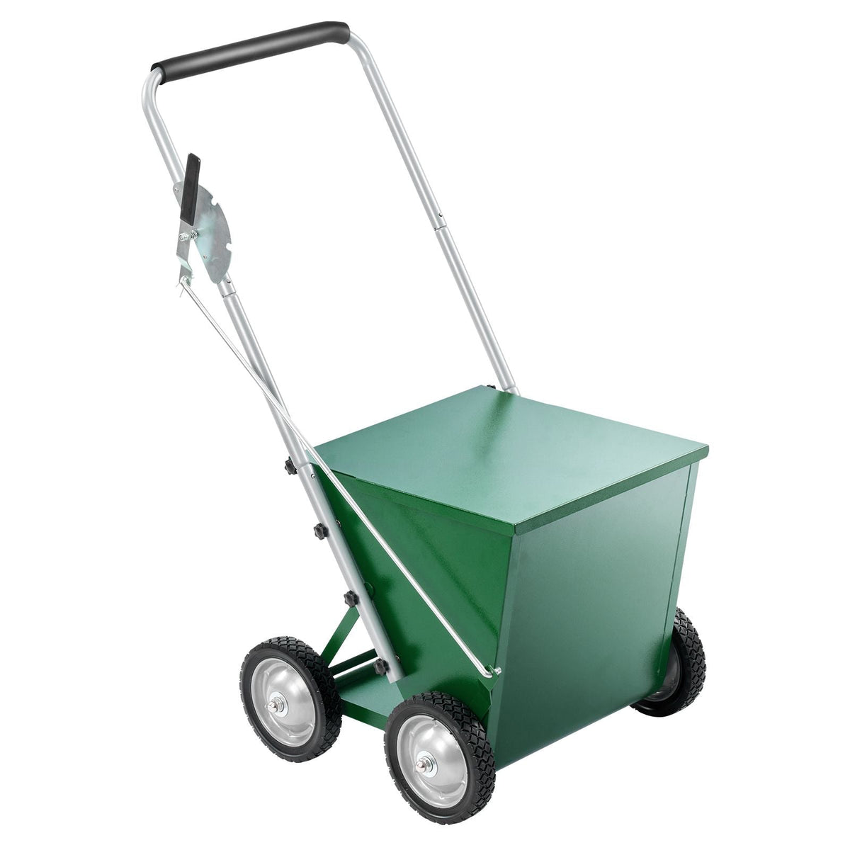 Dry Line Marker, 4-Wheel, 2 or 4 in Lines, Field Dry Line Chalker, Adjustable Line Marker, with Rubber Adjustment Handle, 65 lbs Large Powder Capacity, for Baseball and Softball Infield, Green