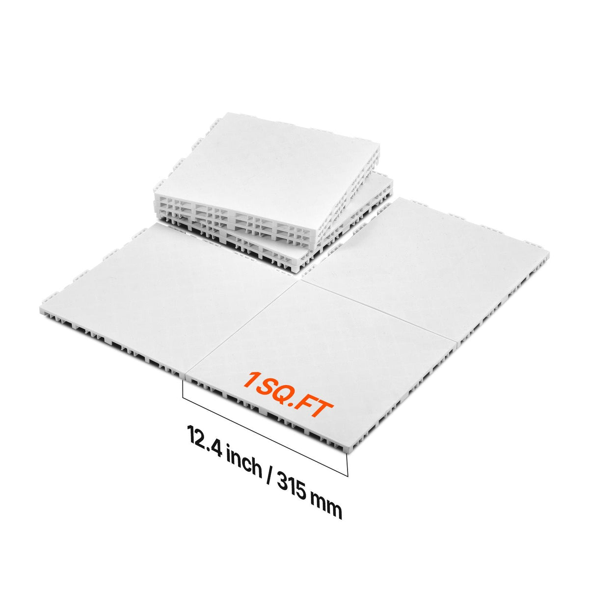 Dryland Tiles for Hockey Floor Mat, 12 x 12 in 8 Pcs Interlocking Versatile Training Surface, Dance Floor Tiles, Hockey Training Equipment Board for Shooting (Ash Gray, 8 sq. ft/Box)