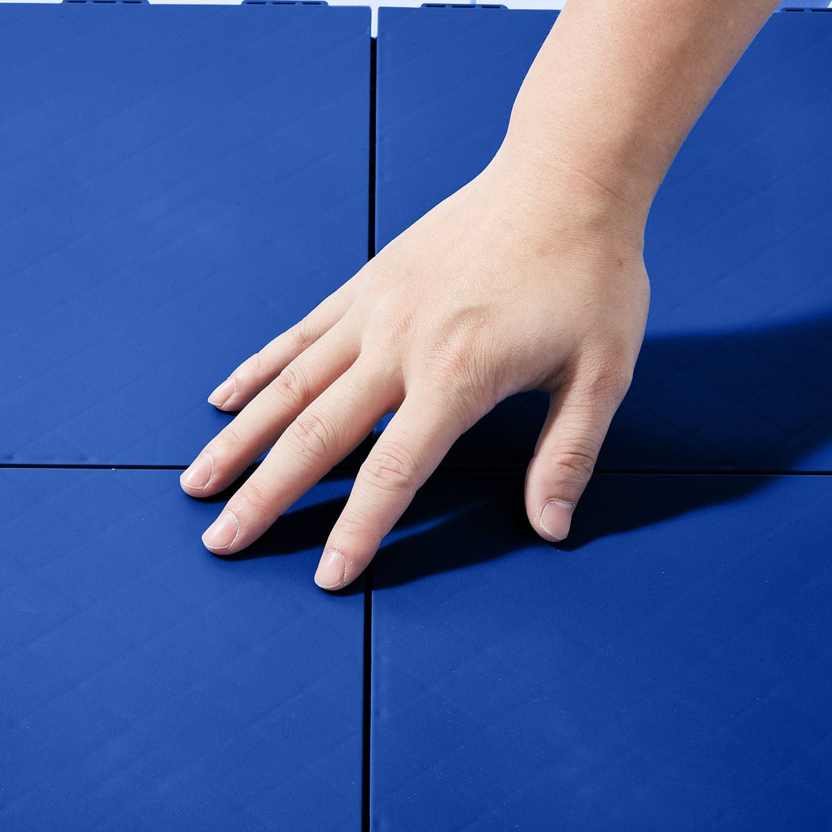 Dryland Tiles for Hockey Floor Mat, 12 x 12 in 8 Pcs Interlocking Versatile Training Surface, Dance Floor Tiles, Hockey Training Equipment Board for Shooting (Blue, 8 sq. ft/Box)