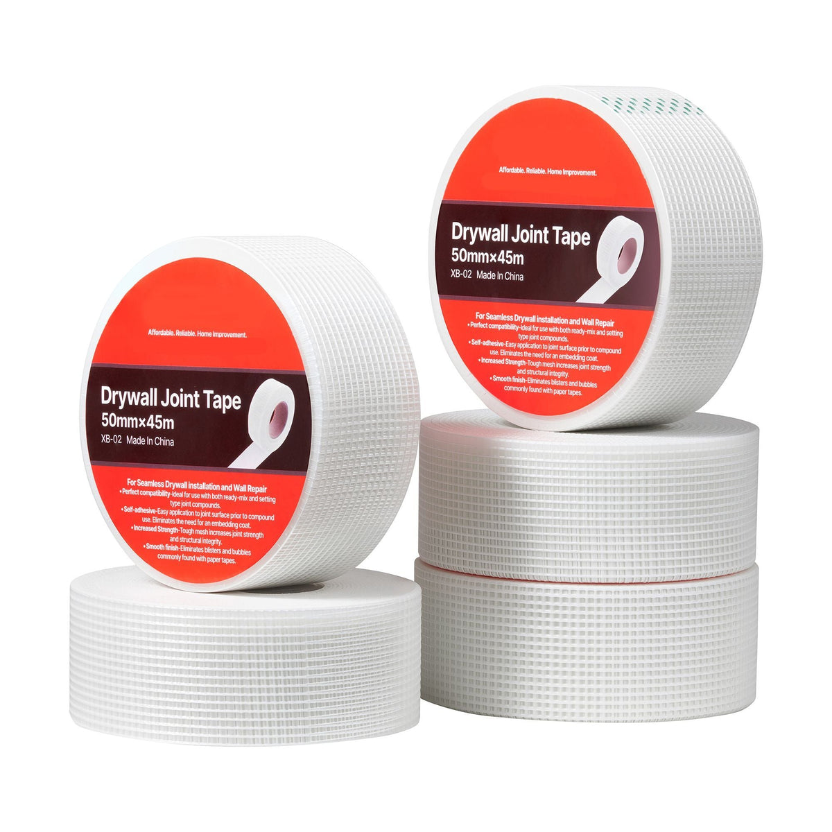 Drywall Mesh Tape, 1.97 inch W x 147.64 ft L Self-Adhesive Fiberglass Drywall Joint Tape, 36 Rolls Dry Wall Patch for Easy Sheetrock Ceiling Crack Repair, to Achieve Smooth Even Wall Surface