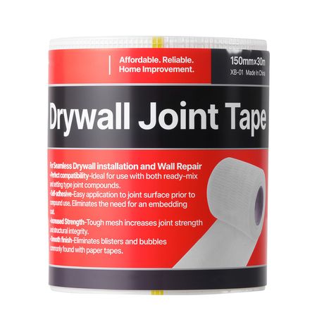 Drywall Mesh Tape, 5.91 inch W x 98.43 ft L Self-Adhesive Fiberglass Drywall Joint Tape, 12 Rolls Dry Wall Patch for Easy Sheetrock Ceiling Crack Repair, to Achieve Smooth Even Wall Surface