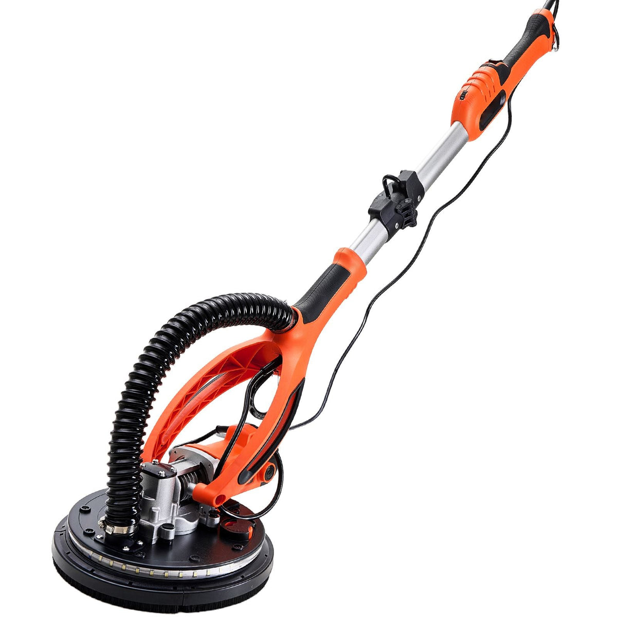 Drywall Sander, 850W Electric Drywall Sander, Popcorn Ceiling Removal Tool with 5 Variable Speed 800-1700 RPM, Double-Deck LED Light, Foldable & Extendable Handle, 15 Sanding Discs, Dust Hose