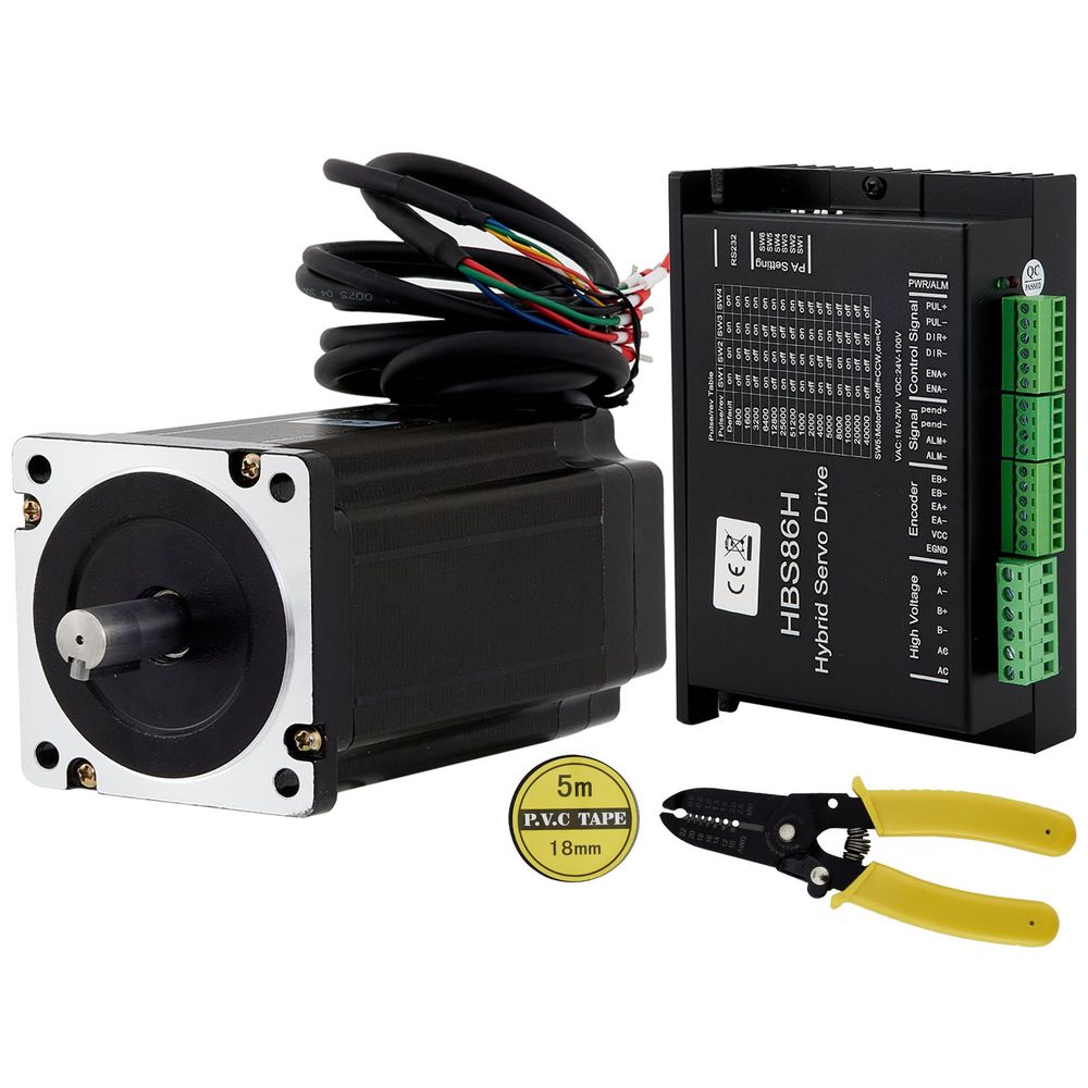 Nema34 12Nm Closed Loop Stepper Servo Motor 2 Phase Hybrid Driver CNC Kit