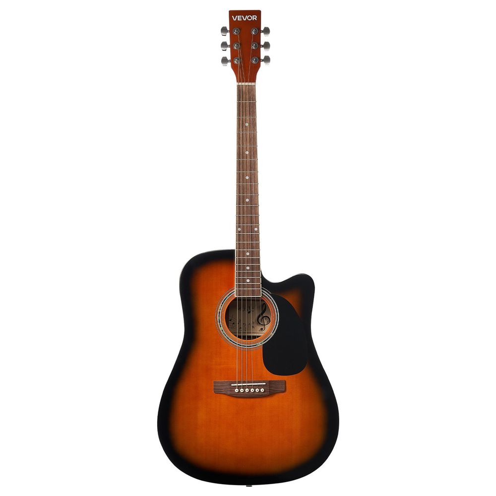 41 in Cutway Acoustic Guitar Beginner Bundle with Gig Bag for Adult Sunburst