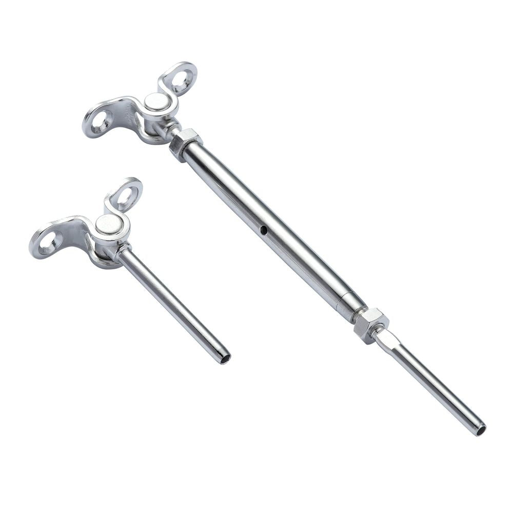 T316 Stainless Steel Adjustable Angle 1/8" Cable Railing Kit/Hardware for Wood Post, Marine Grade for 1/8"Wire Rope,0-180-Degree Angle & Easy Installation, Silver (30 Pack)