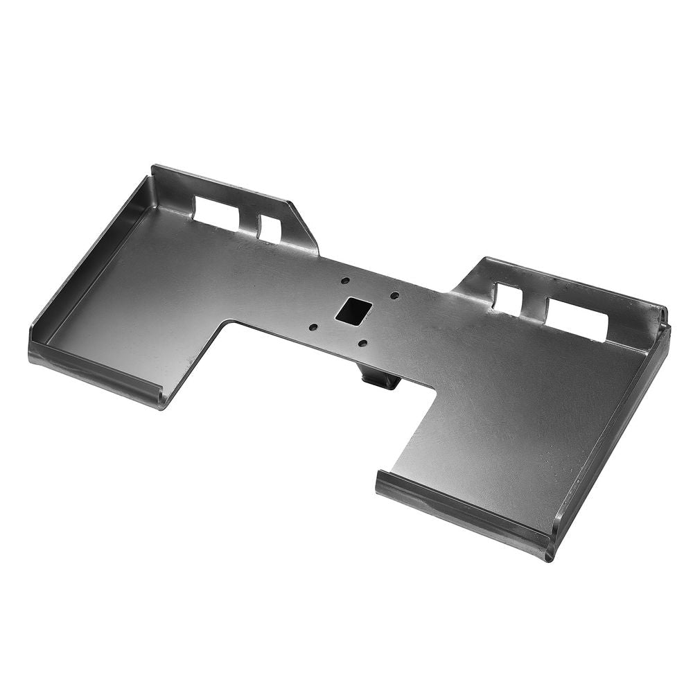 3/8" Skid Steer Attachment Plate, Skid Steer Mount Plate with 2.28" Hitch Receiver, Quick Attachment Loader Plate, Compatible with Deere, Kubota, Bobcat, Mahindra Skid Steers and Tractors