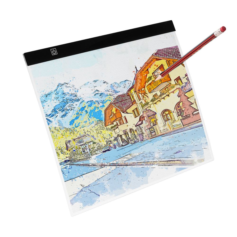 Light Board, B4 LED Light Pad Ultra-Thin Portable Light Box, USB Powered Light Table for Art Tracing, Light Box for Diamond Painting, Animation, Sketching, Drawing, Stenciling, Artists (Black)