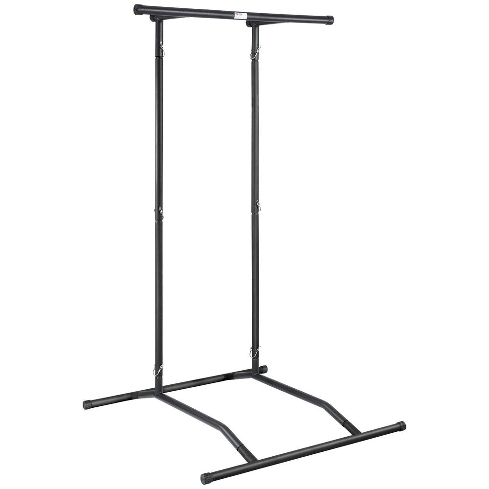Power Tower Dip Station, 2-Level Height Adjustable Pull Up Bar Stand, Multi-Function Strength Training Workout Equipment, Home Gym Fitness Dip Bar Station, 220LBS Weight Capacity, Black