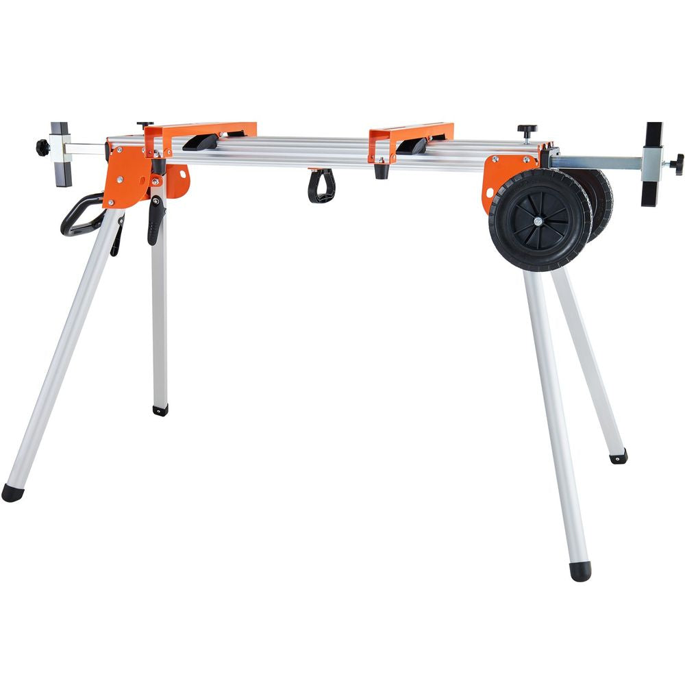 100in Miter Saw Stand with One-piece Mounting Brackets Sliding Rail 500lbs