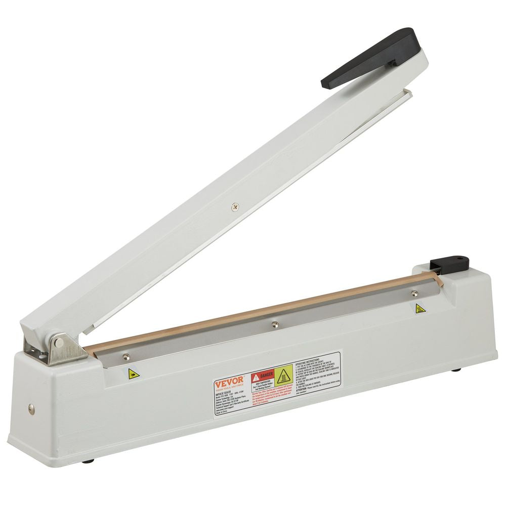 Impulse Sealer 16 inch, Manual Heat Sealing Machine with Adjustable Heating Mode, Aluminum Shrink Wrap Bag Sealers for Plastic Mylar PE PP Bags, Portable Poly Bag Sealer with Extra Replace Kit