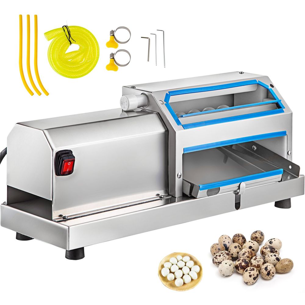 Quail Egg Peeler Machine 60KG/H Quail Egg Sheller 25W Quail Egg Sheller Automatic Quail Egg Peeling Machine Stainless Steel Bird Egg Peeling Machine for Boiled Quail Egg