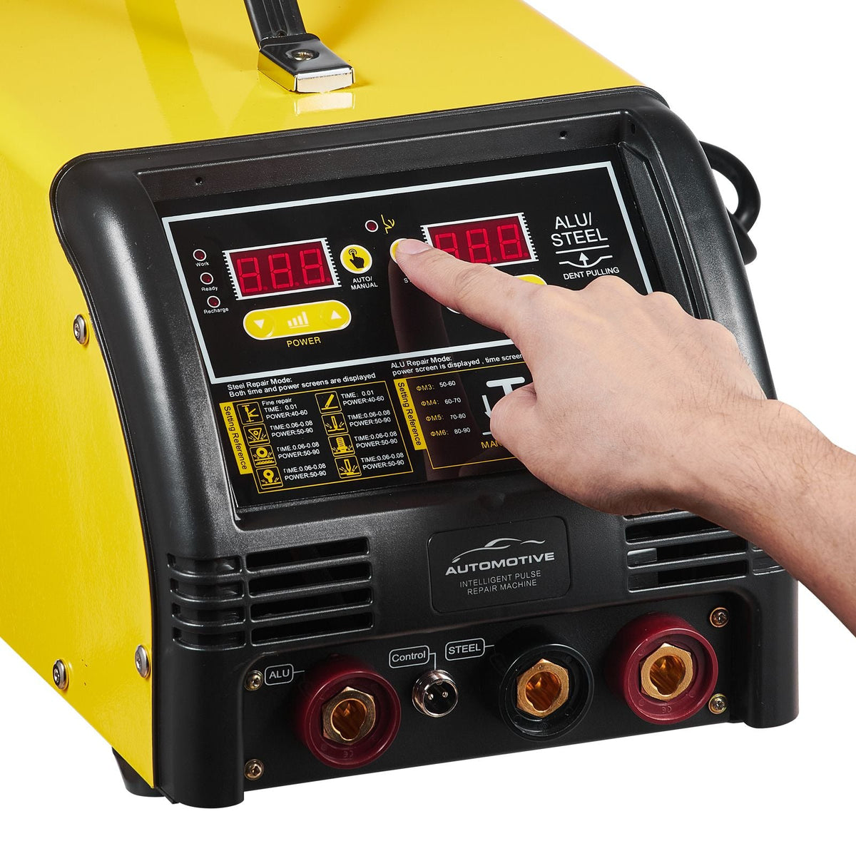Dual Pro Stud Welder Deluxe AL/Fe Dent Repair Kit, Professional 5KW Welder with Auto/Manual Welding and 10 Modes, 110V Spot Welding Dent Repair Machine for Steel & Aluminum Auto Panels Repair