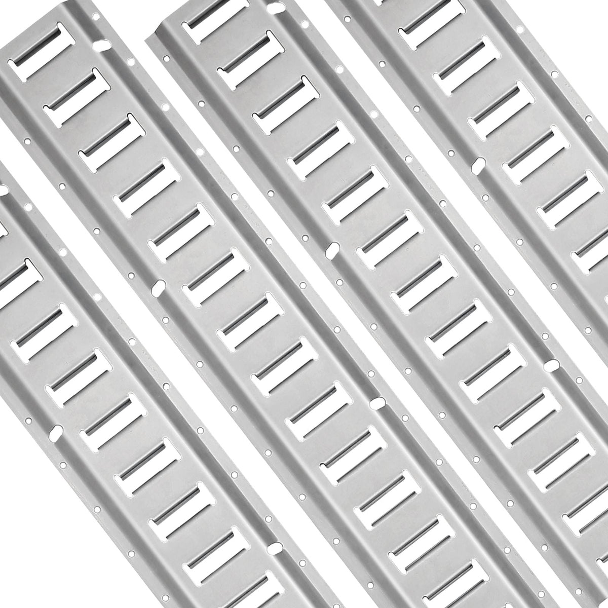 E Track Tie-Down Rail Kit, 24PCS 5' E-Tracks Set Includes 8 Steel Rails & 8 O-Ring Anchors & 8 Tie-Offs with D-Ring, Versatile Securing Accessories for Cargo Motorcycles Bikes, 2000 lbs Load