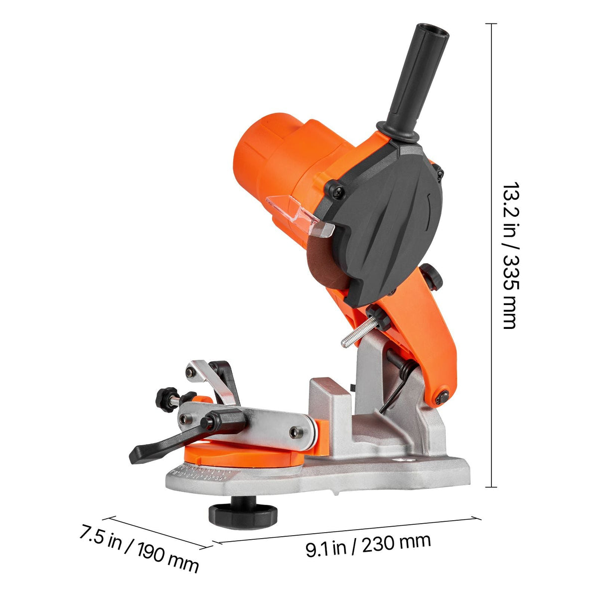 Electric Chainsaw Sharpener, 85W Bench Saw Chain Sharpener 5000RPM, Professional Chainsaw Sharpening Tool with 2 Grinding Wheels & LED Light for Woodworking, Logging, Gardening