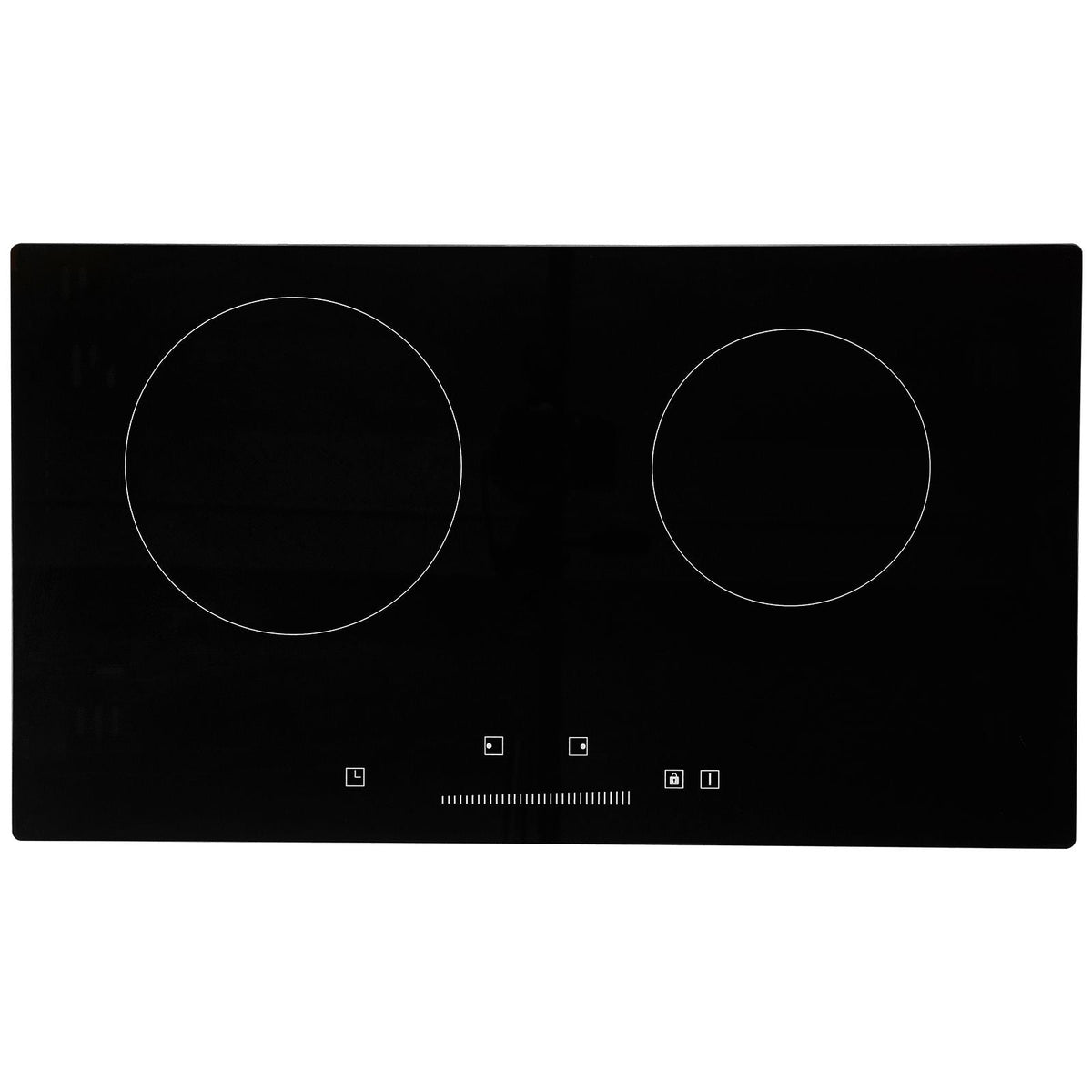 Electric Cooktop, 24 inch 2 Burners Built-in Electric Stove Top, 1800W Ceramic Top Radiant Cooktop with Glass Panel, Touch Control, Timer, Child Lock, 9 Heat Level, Residual Heat Indicator, 120V