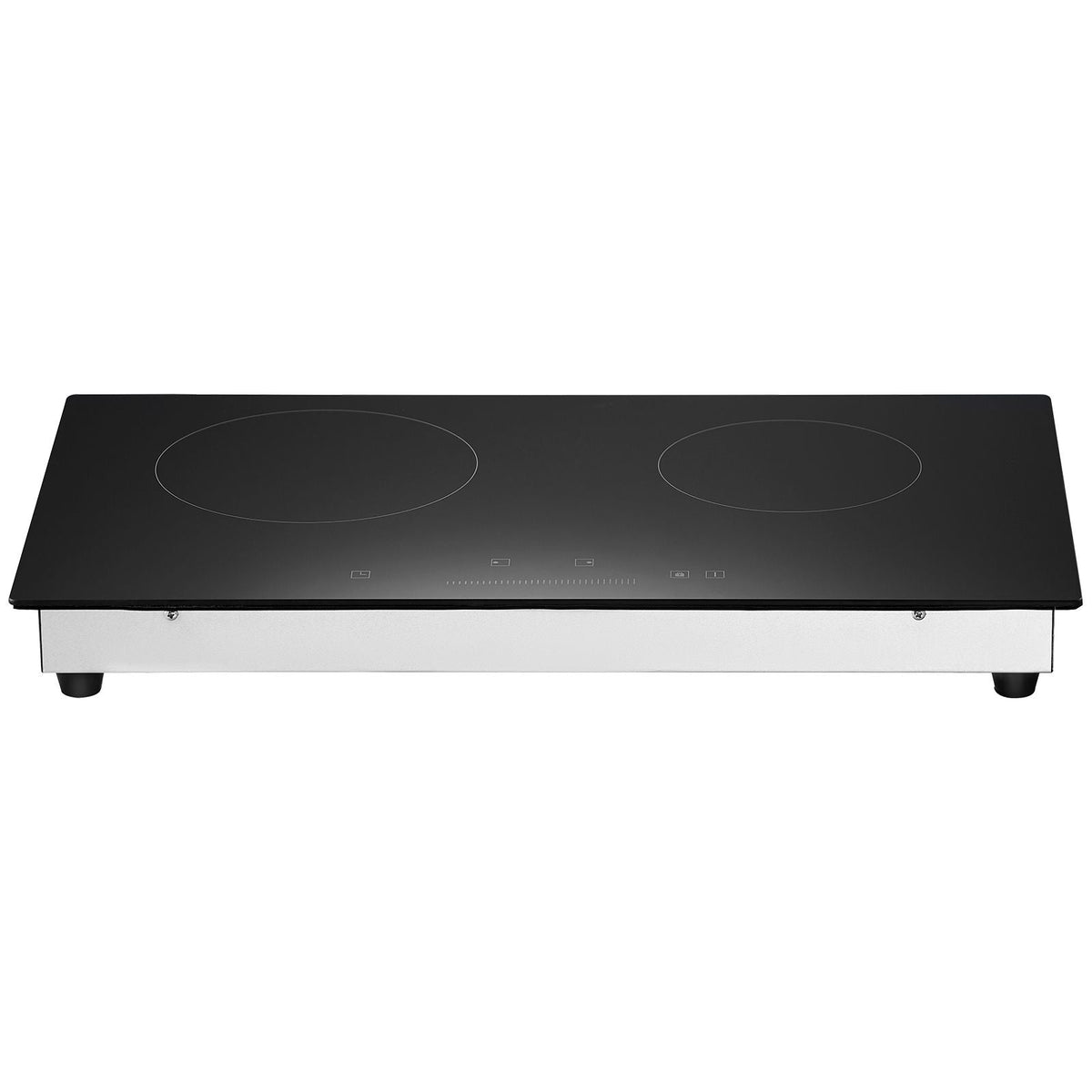 Electric Cooktop, 24 inch 2 Burners Built-in Electric Stove Top, 1800W Ceramic Top Radiant Cooktop with Glass Panel, Touch Control, Timer, Child Lock, 9 Heat Level, Residual Heat Indicator, 120V