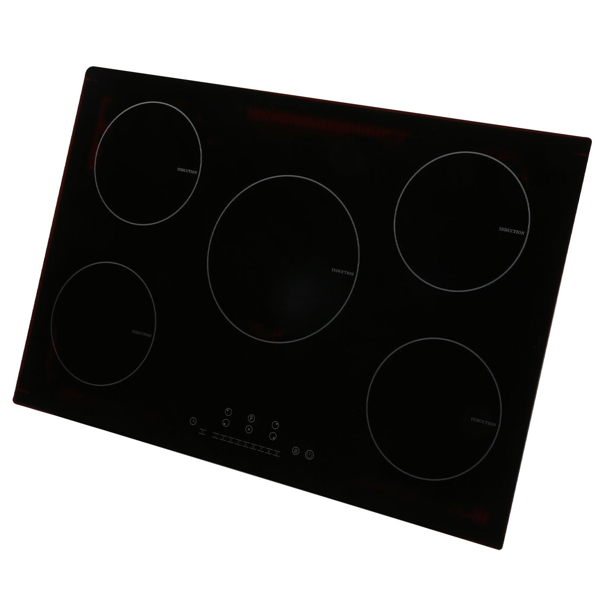 Electric Cooktop, 5 Burners, 30'' Induction Stove Top, Built-in Magnetic Cooktop 9200W, 9 Heating Level Multifunctional Burner, LED Touch Screen w/ Child Lock & Over-Temperature Protection