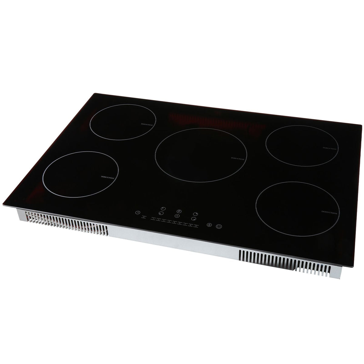 Electric Cooktop, 5 Burners, 30'' Induction Stove Top, Built-in Magnetic Cooktop 9200W, 9 Heating Level Multifunctional Burner, LED Touch Screen w/ Child Lock & Over-Temperature Protection