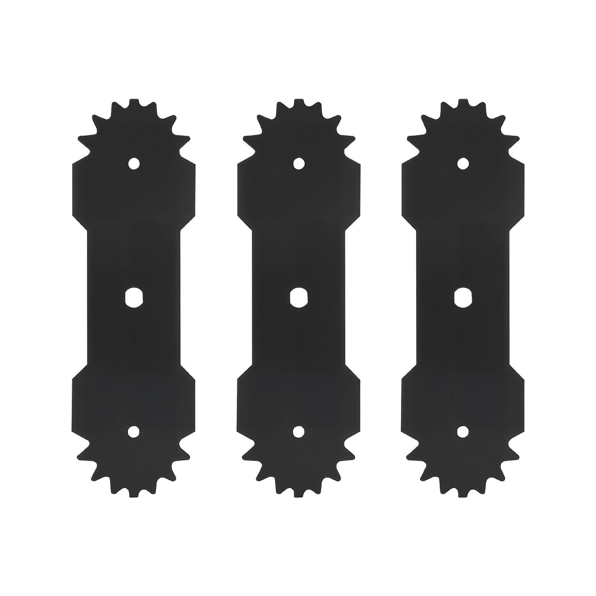 Electric Edger Blades, 8.8-inch Length, 3-Pack Replacement Blades, 65Mn High-Carbon Steel with Electrophoretic Coating, Multi-Serrated Sharp Edge, Compatible with the ASYTM01230 Edger