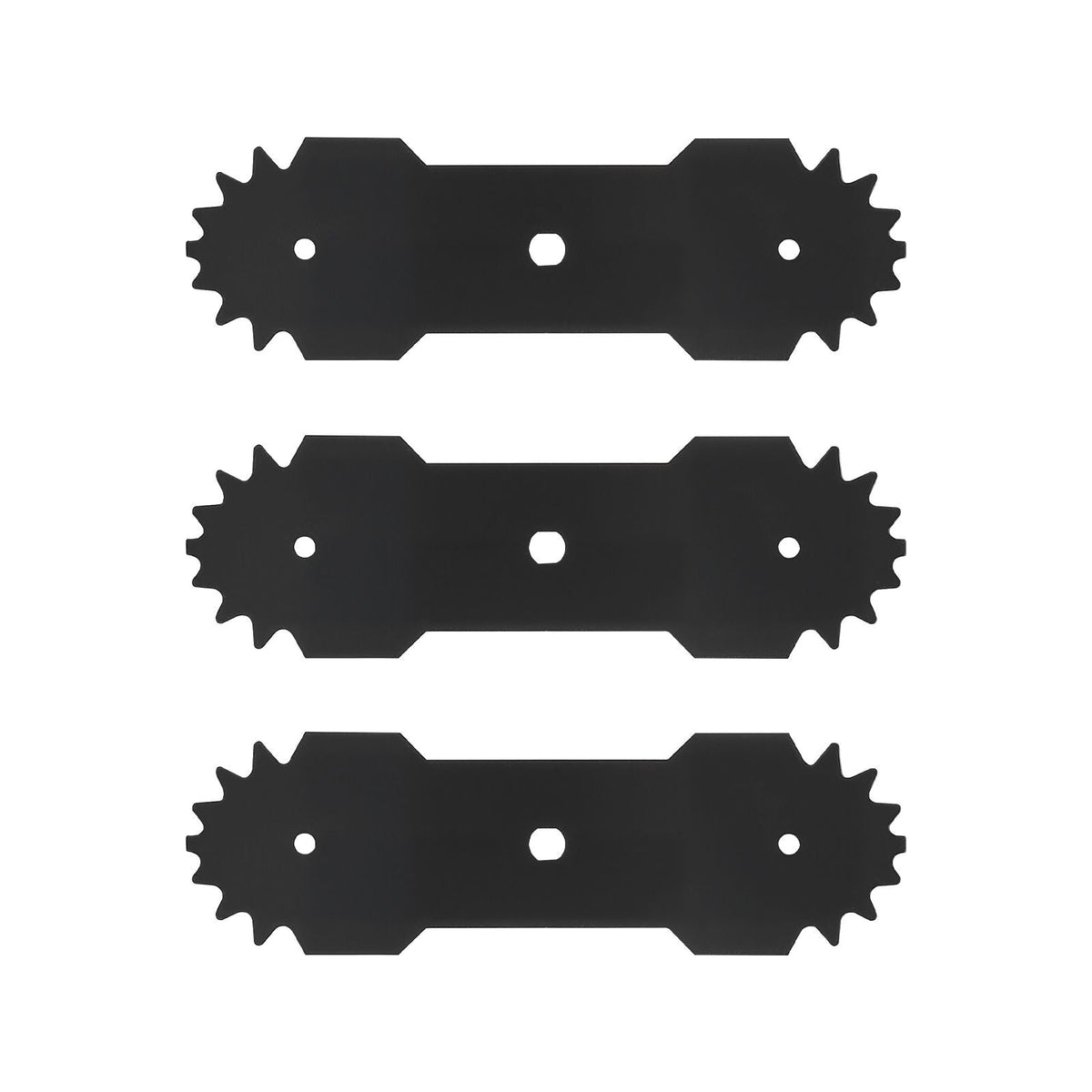 Electric Edger Blades, 8.8-inch Length, 3-Pack Replacement Blades, 65Mn High-Carbon Steel with Electrophoretic Coating, Multi-Serrated Sharp Edge, Compatible with the ASYTM01230 Edger