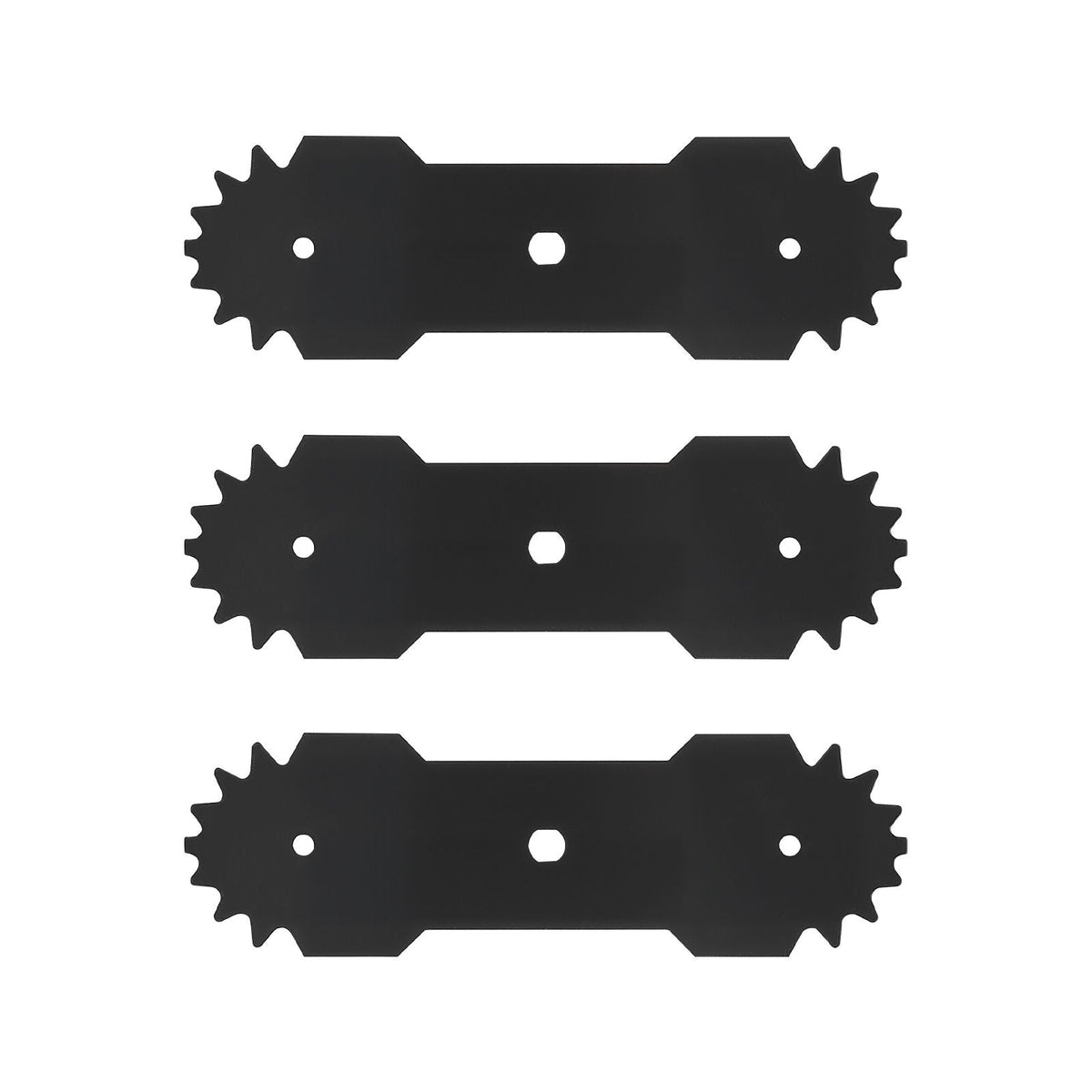 Electric Edger Blades, 8.8-inch Length, 3-Pack Replacement Blades, 65Mn High-Carbon Steel with Electrophoretic Coating, Multi-Serrated Sharp Edge, Compatible with the ASYTM01230 Edger