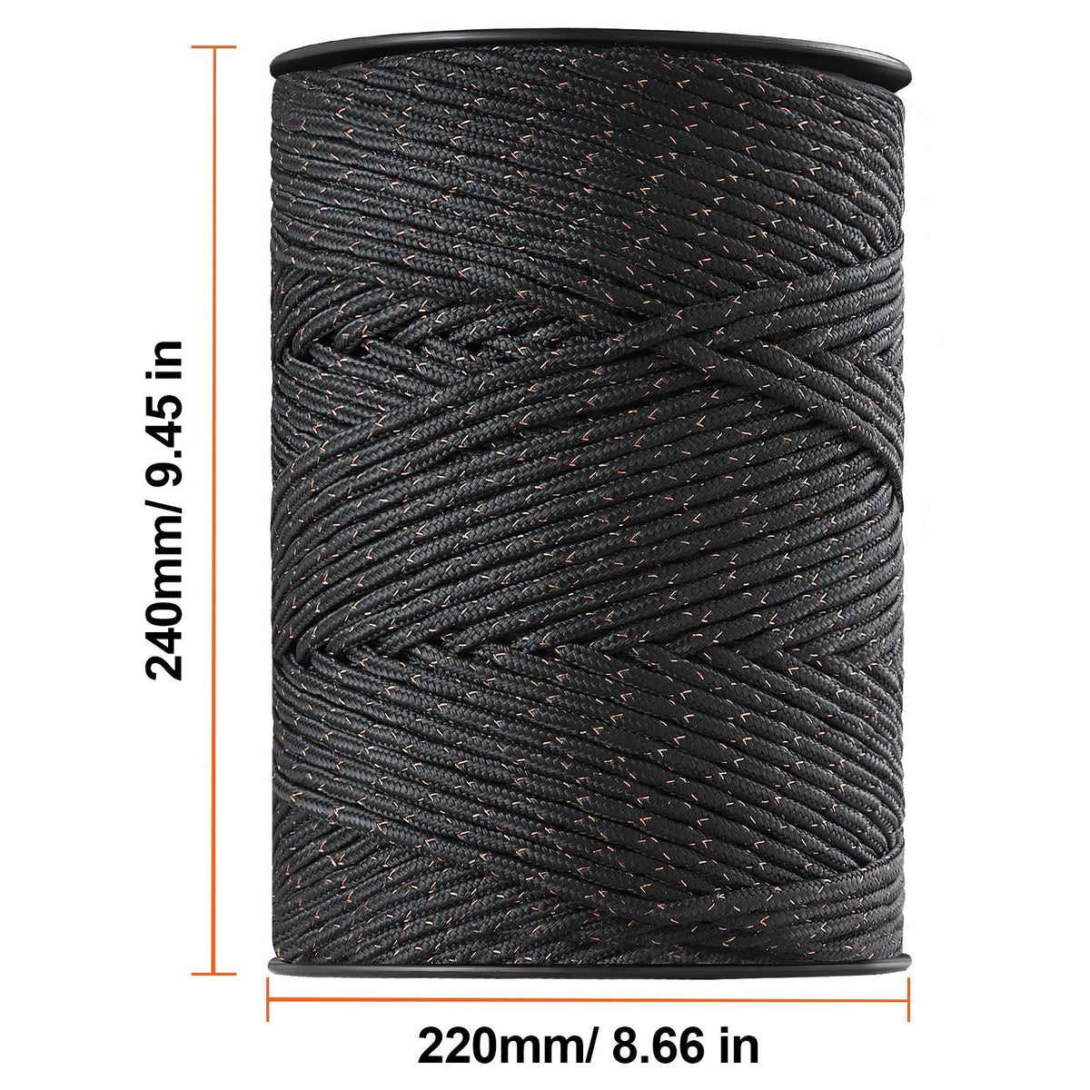 Electric Fence Wire, 1000Ft 305M Portable Polywire, 1/4" Diameter 2 Copper Strands for Reliable Conductivity and Rust Resistance, Fencing Rope Line for Horse, Cattle, Livestock